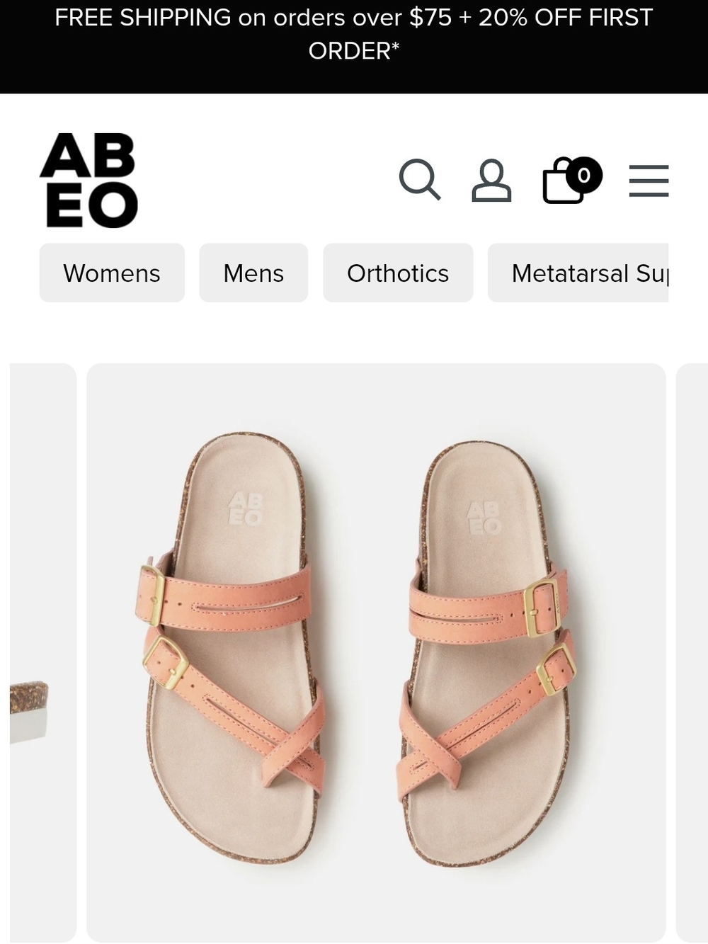 NEW Abeo Strappy Leather Slide Sandals